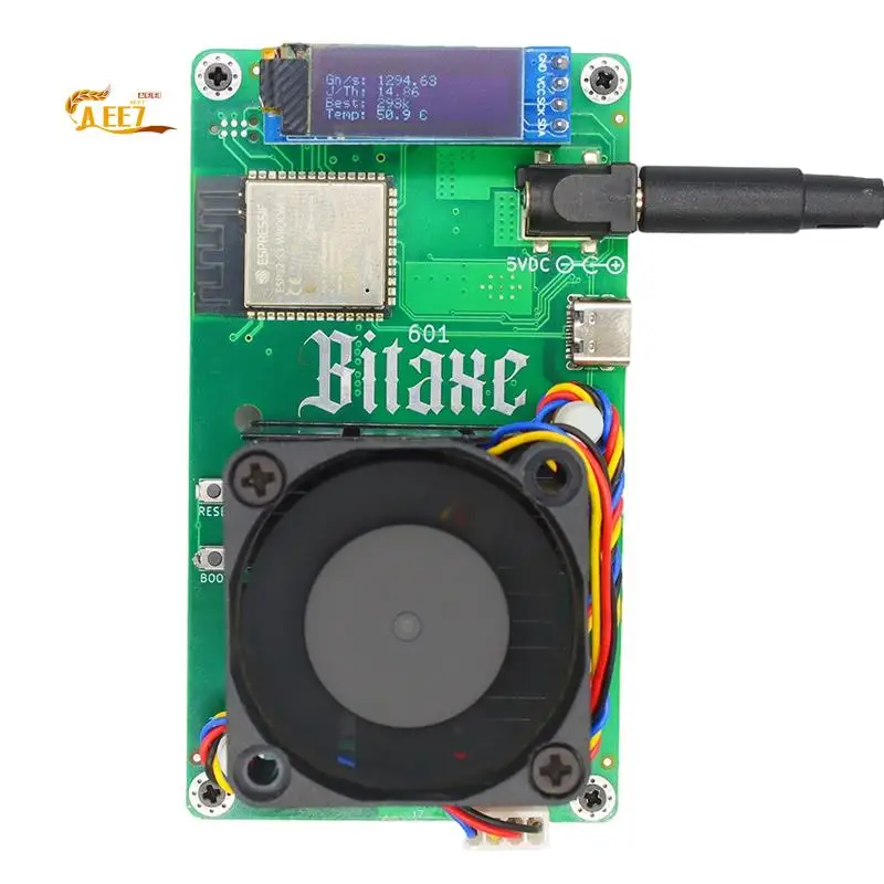 

AEE7-Bitaxe Gamma 601 Solo Miner 1,2TH/S 18 Вт BM1370 от Antminer S21 Pro Asic Bitcoin BTC Miner