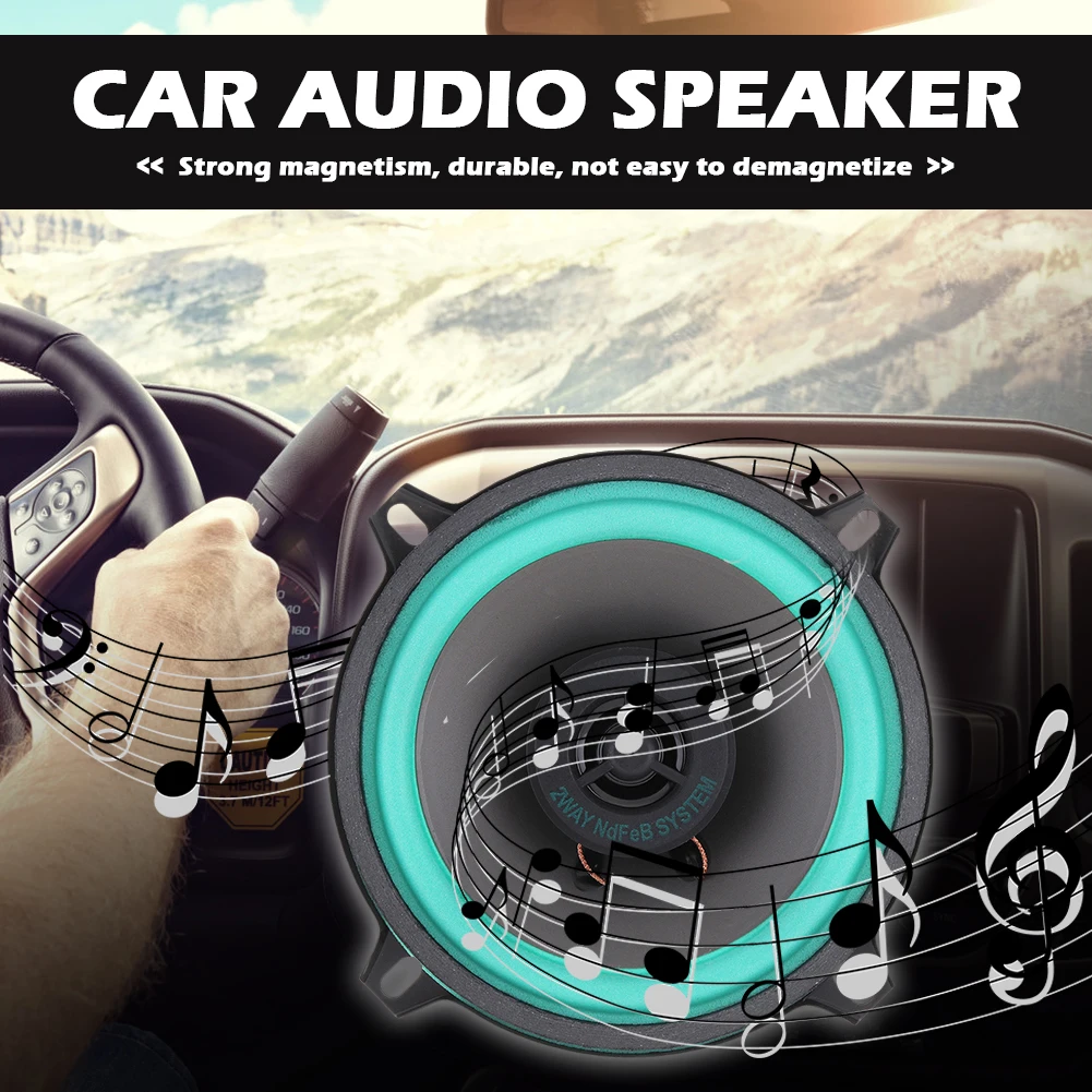 5 Inch 2 Way Full Frequency Car Stereo Speaker 100W 4 Ohms Auto Audio Loudspeaker Vehicle Audio Music Stereo Subwoofer