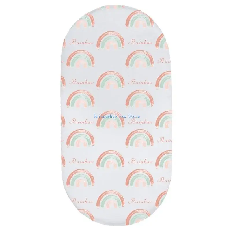 

F1CB Fitted Bassinet Sheet Cotton Fitted Sheet for Cradle Basket Pad Fitted Sheets Changing Mat Cover Crib Bed Protector Case