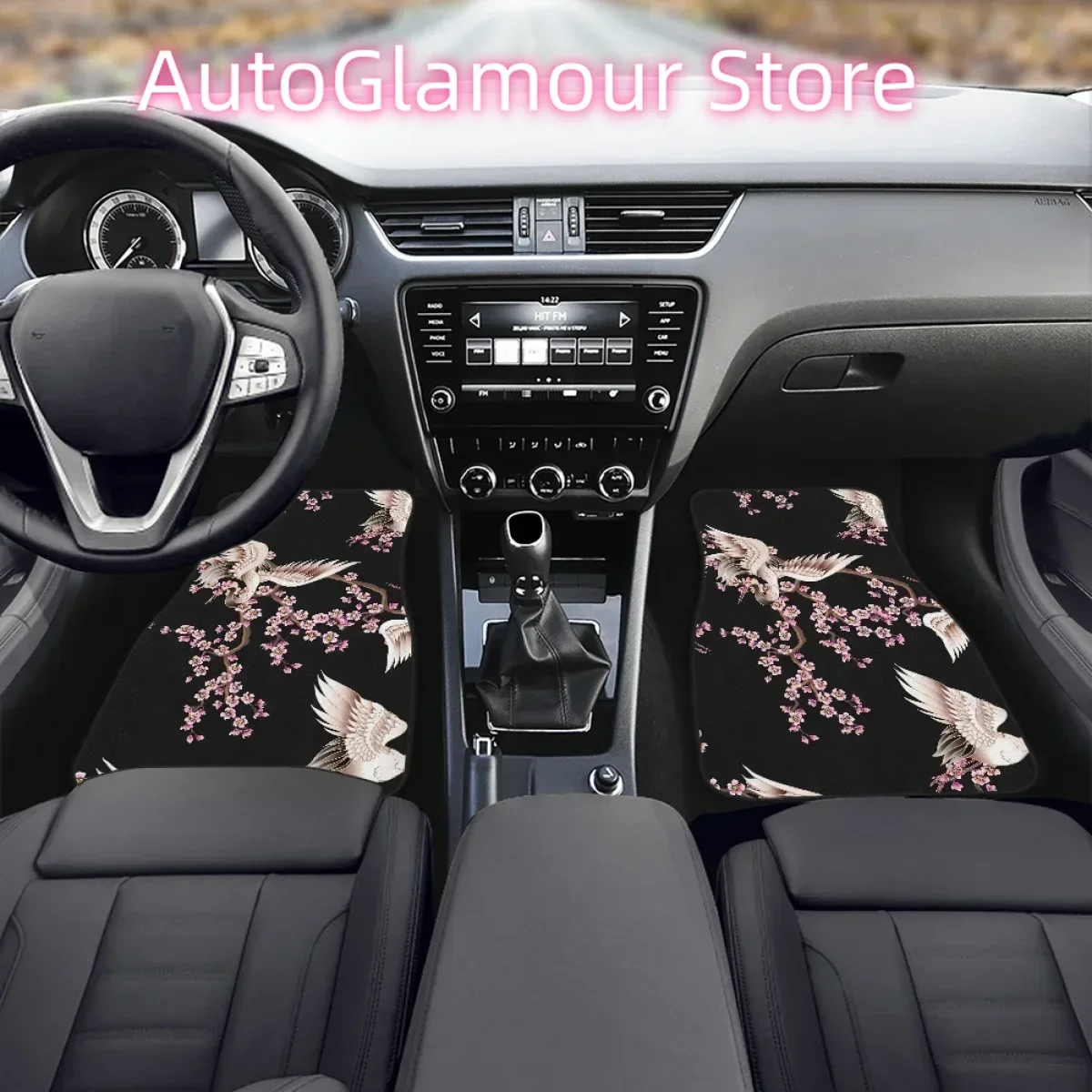 New Arrivals Soft Car Floor Mats Chinese Style Print Universal Fit Auto Carpet Set of 4 Front Rear Liners Protector for Woman