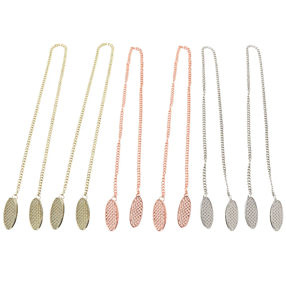 

6 шт. зажимы для салфеток, металлическая цепочка, держатели нагрудников из цинкового сплава для столовой, дома, зажим для салфеток, веревка, многофункциональные металлические зажимы для нагрудников