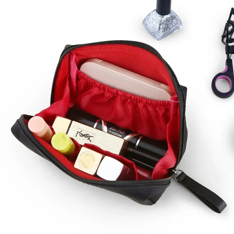 Trousse de toilette étanche de style coréen pour femme, trousse de maquillage solide, trousse de maquillage en poudre, trousse de maquillage de luxe, document cosmétique, nouveau, 2024