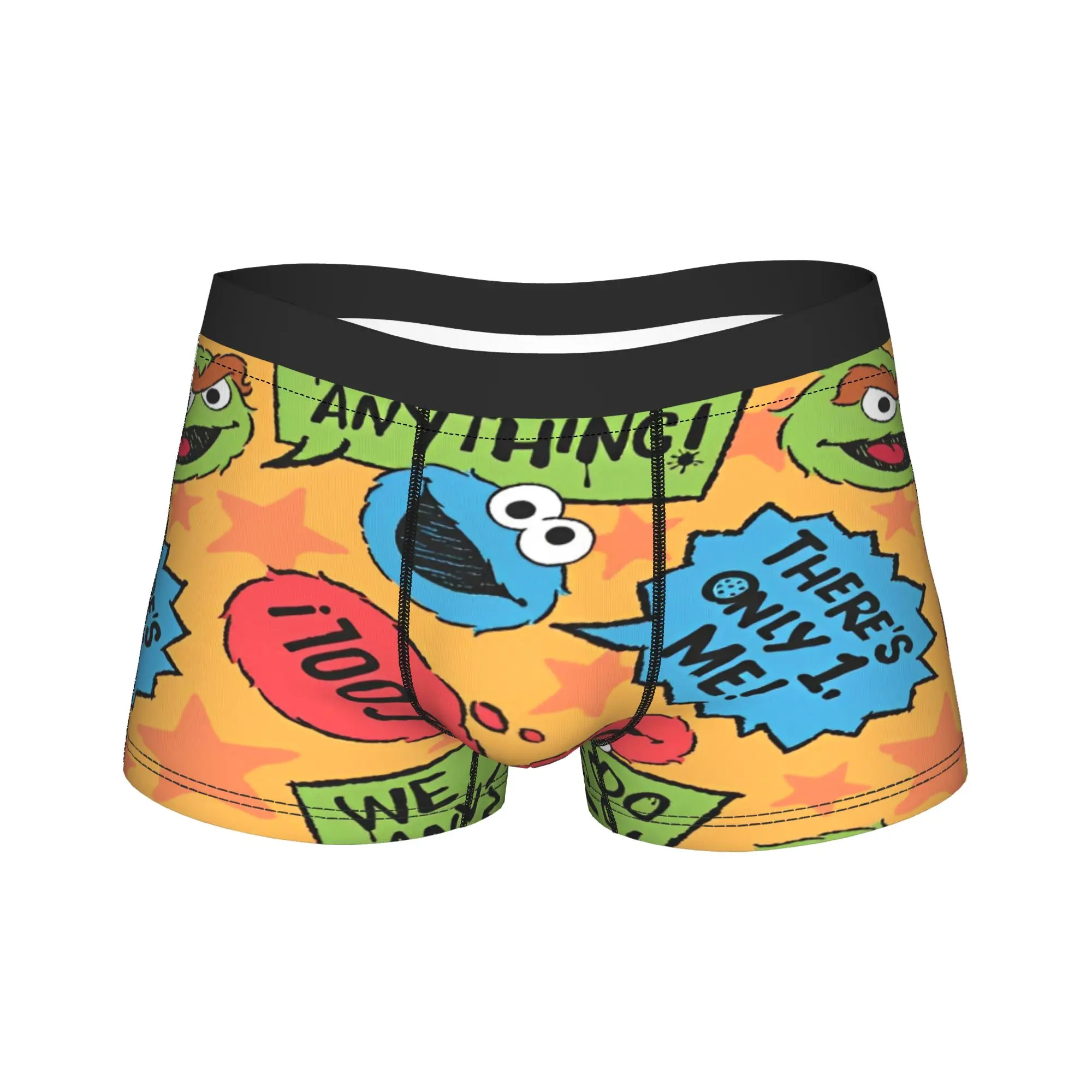 Sesames Streets Underwear  Men Panties Pattern Comfortable Boxershorts Trenky Boxer Brief Plus Size 2XL