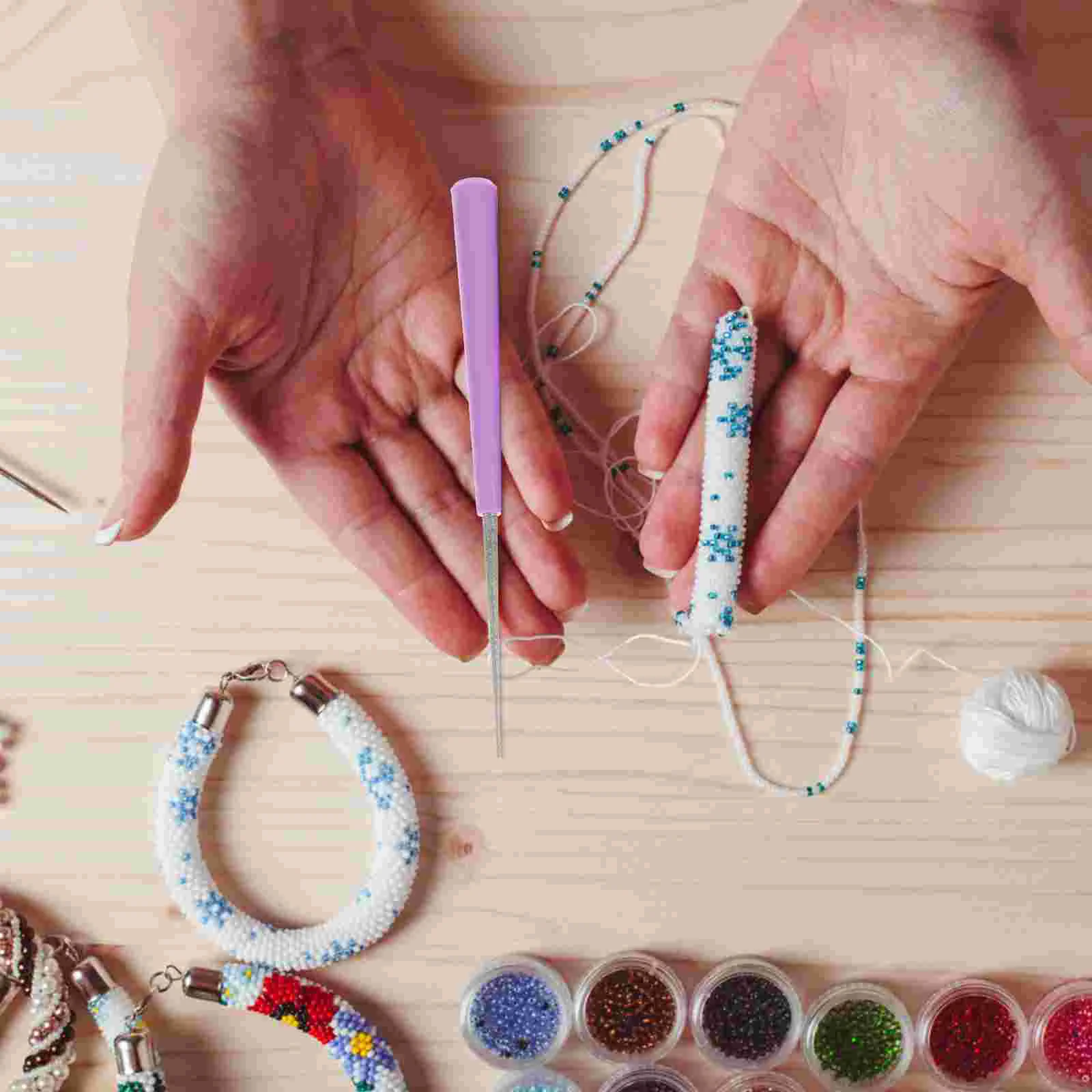 4 قطع من مخرطة الحفر الكهربائية لأدوات صنع أدوات مخرطة الخرز باللون الأرجواني