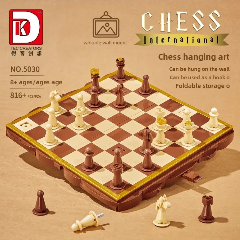 Puzzle Building Blocks Chess Ornaments 816PCS Chess Models Home Decoration Creative Education Checkers Board Games Toys