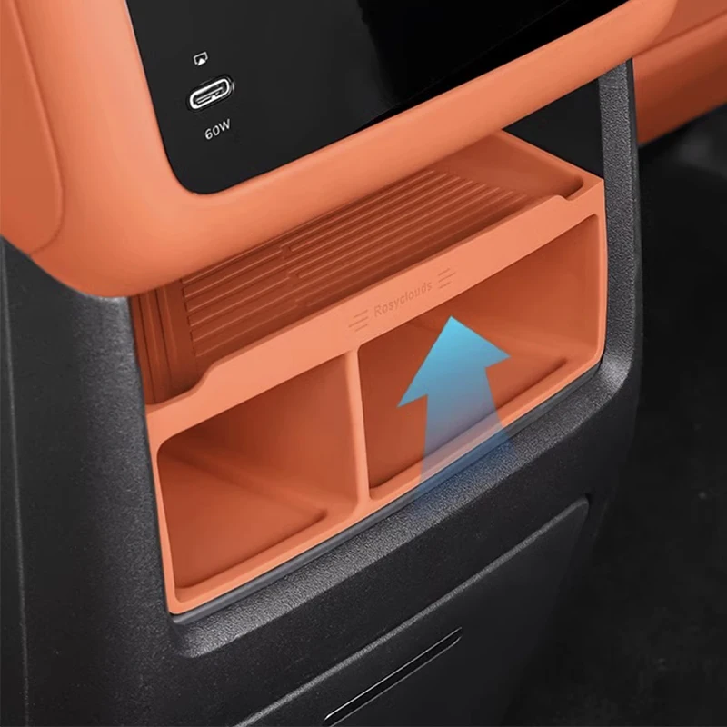 For Leading Ideal LiXiang 2023 2024 L6 L7 L8 Rear Air Outlet Silicone Storage Box Interior Accessories