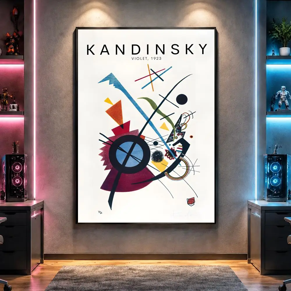 Art Abstract W-Wassily Kandinsky Posters Poster Wall Art Bedroom Living Room Dorm Bar Cafe Gym Studio Home Decor Gifts