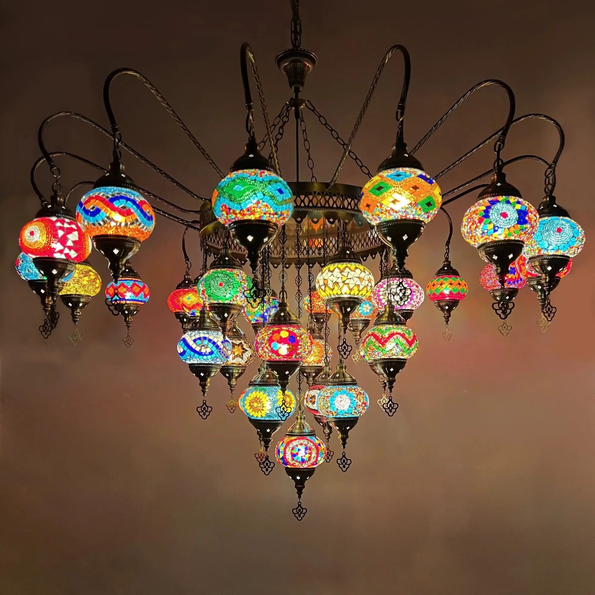 

Exotic Style Handmade Mosaic Glass Pendant Light Living Room, Restaurant, Hotel, Cafe
