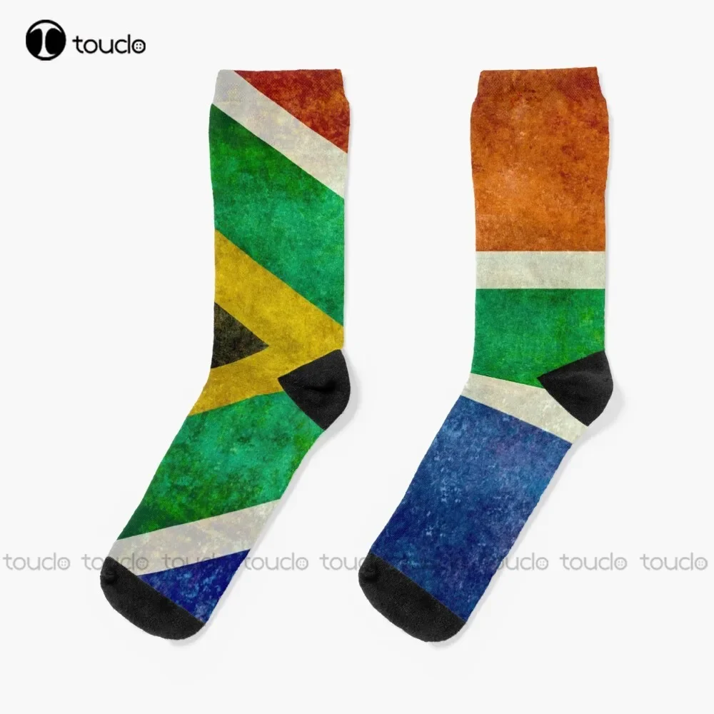 Flag Of The Republic Of South Africa Socks Womens Boot Socks Cartoon Comfortable Best Girls Sports 360° Digital Print Streetwear