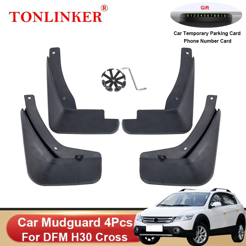 TONLINKER Mudguard For Dongfeng DFM H30 Cross 2014-2018 Mud Flaps Mudguards Splash Guards Fender Mudflaps 4Pcs Car Accesories