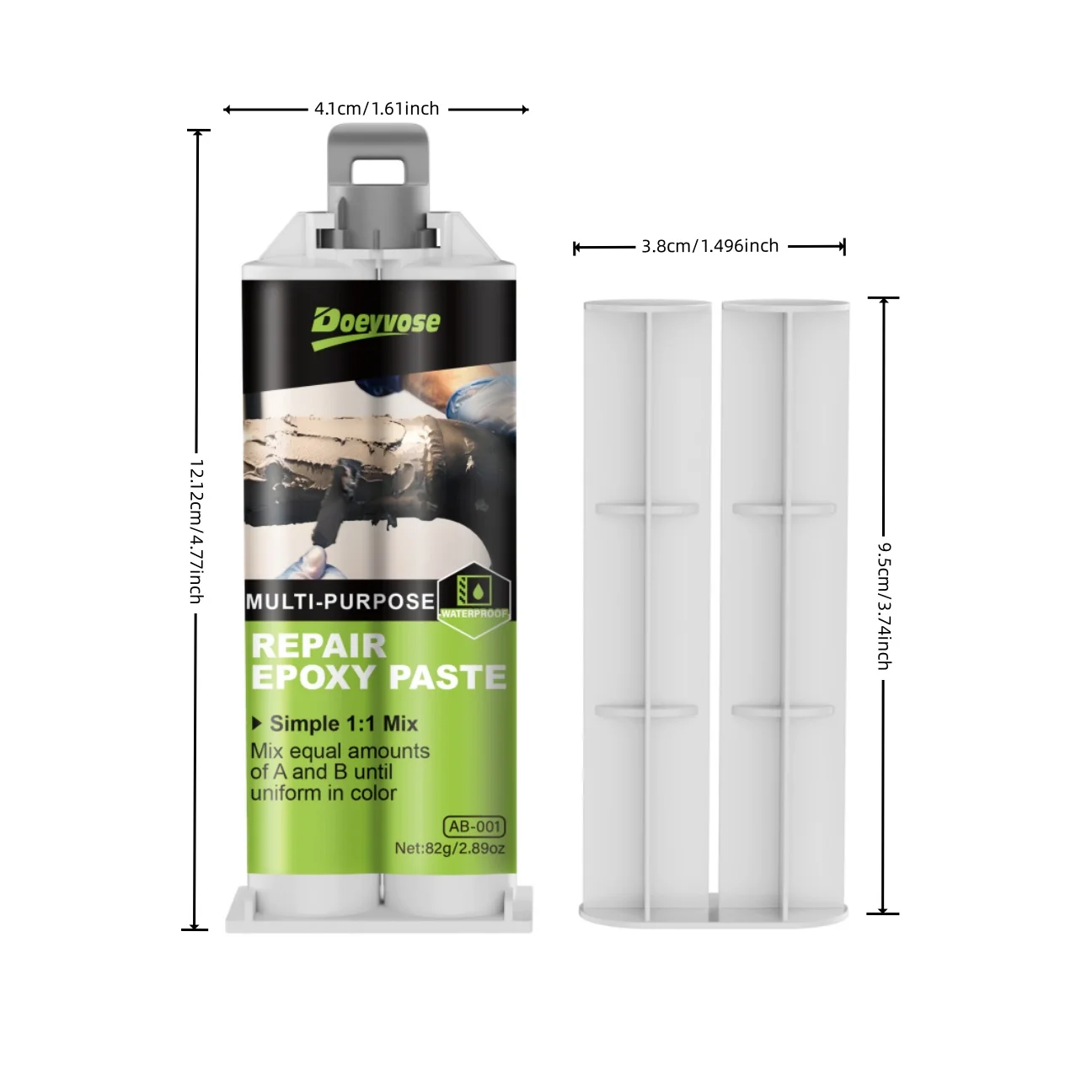 AB Epoxy Repair Glue Heavy Duty Cast Metal Defect Restoration