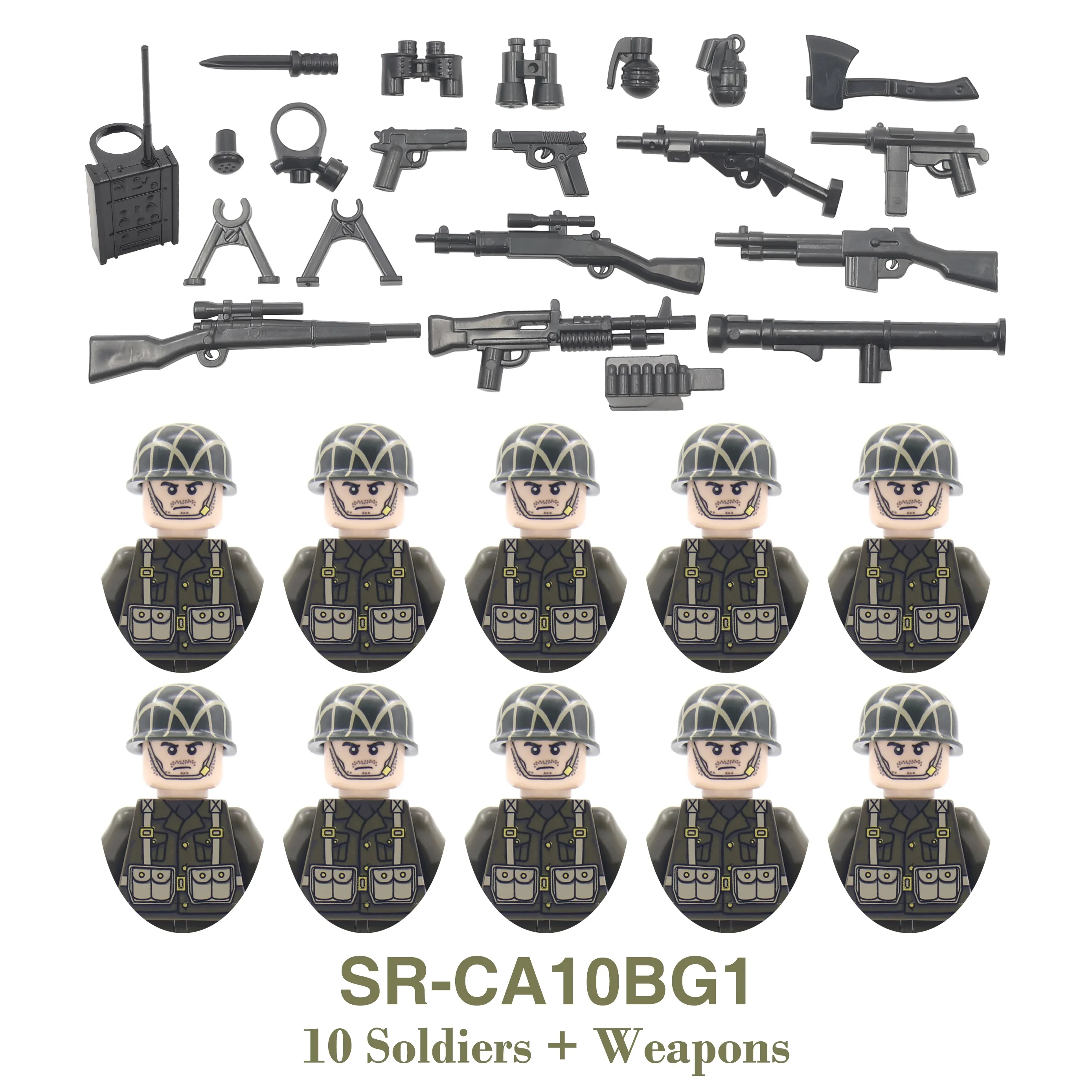 DIY WOII Infanterie Medisch Korps Soldaat Motorfiets Sovjet Amerikaanse Leger Militaire Wapens Bouwsteen Steentjes Kinderen Kids Cadeau Speelgoed