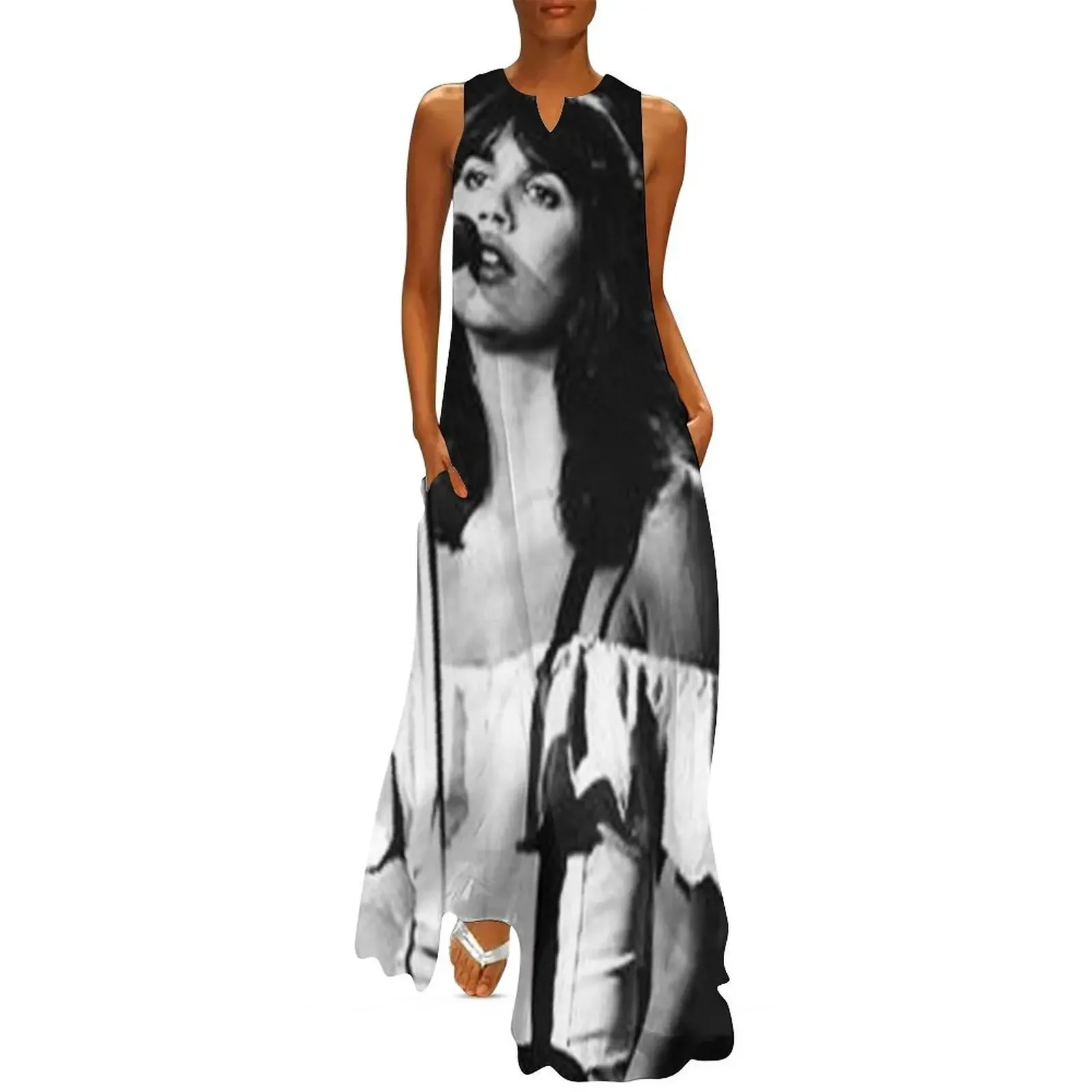 

Linda Ronstadt 1977 Simple Dreams Concer Memories Long Dress Female clothing Dresses gala Dress