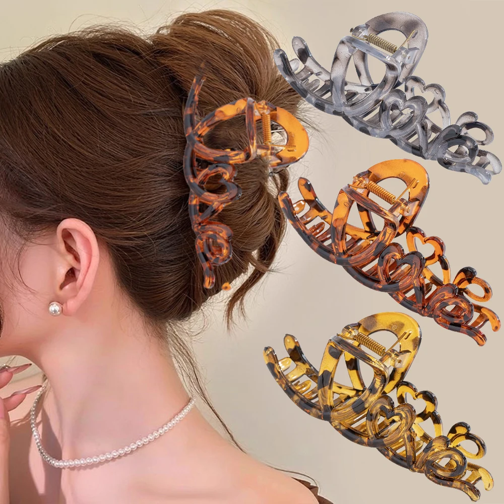 13CM Bogen Haar Klaue Leopard Print Frauen Mädchen Elegante Liebe Haar Ornament Zurück Stirnband Haar Clips Haarnadel Mode Haar zubehör