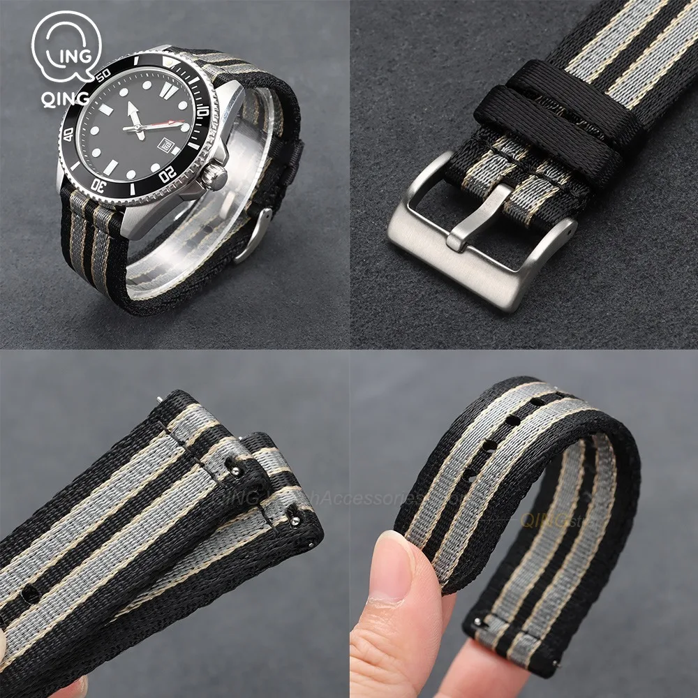 18mm 20mm 22mm 24mm Premium Nylon Watch Band Military Sport Replacement Straps for Omega for Tudor Quick Release Canvas Bracelet