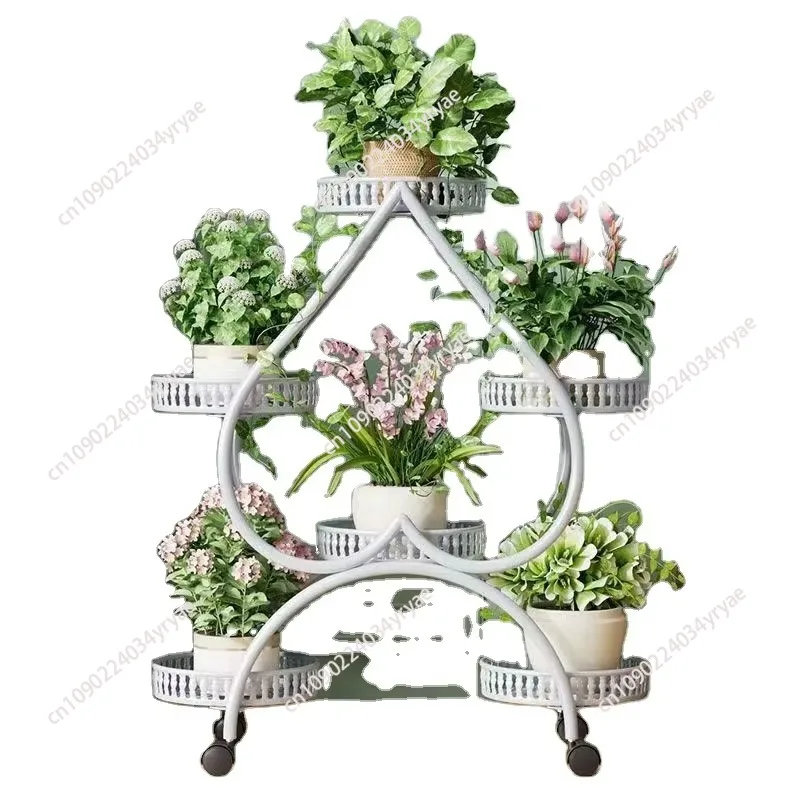 

Multi-layer metal planter holder Large indoor/outdoor home garden removable plant decoration kit Nursery floor for indoor use