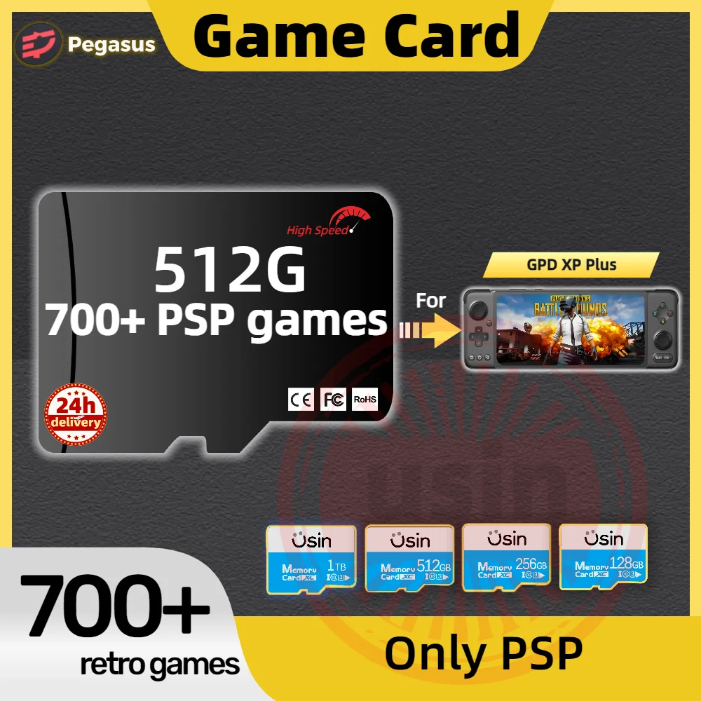 

Games Card For GPD XP Plus Memory TF Gaming Console Pre-install Retro PSP Game SD High Speed Card Pegasus 1Tb 512G