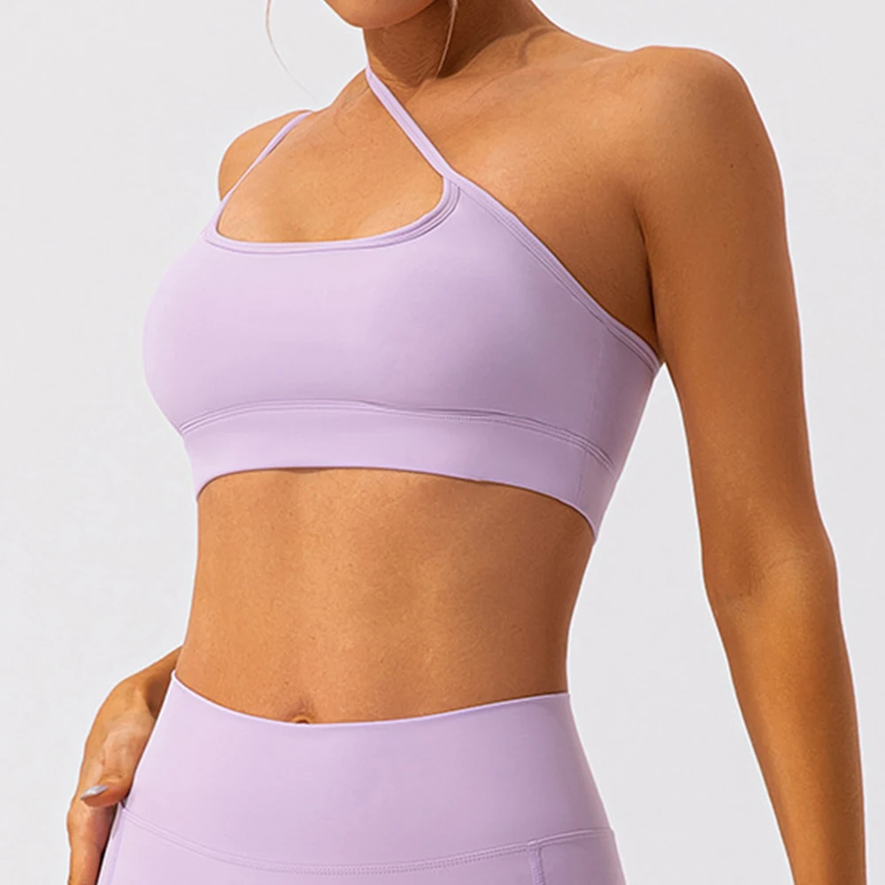 Women Fitness Bra Tights Yoga High Gather Earthquake Resistant Fitness Strength Shockproof Gym Sports Top Push Up With Chest Pad