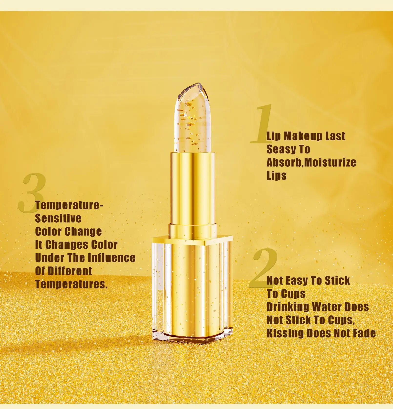 헬로키스 모이스춰라이징 G 컬러 체인징 플라워 립스틱 투명 롱래스팅 워터프루프 젤리 펄센트 립밤 화장품