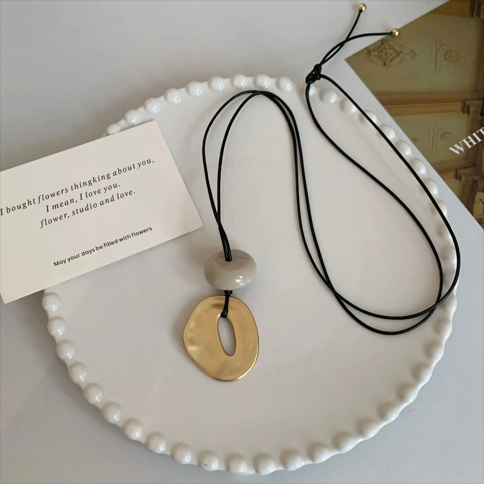 جديد غير النظامية قلادة قلادة للنساء رائعة بسيطة حبل سلسلة قلادة طويلة قابل للتعديل عادية تنوعا اكسسوارات الهدايا