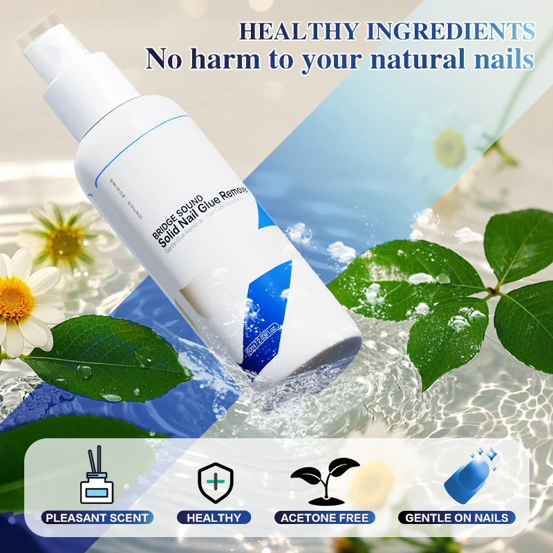 BRIDGE SOUND 60ml 2Pack Pro dissolvant d'adhésif pour ongles Kit Double de qualité Salon et manucure à domicile essentiel