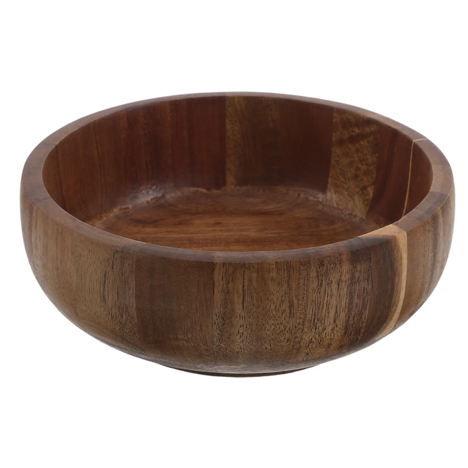 Acacia Wood Circular Fruit Bowl Natural Wooden Bowl for Salad Vegetables Grains Rustic Wooden Tableware Serving
