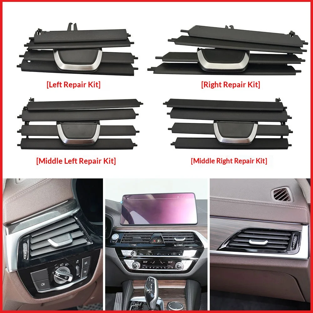 For BMW 5 Series 6 Series Front and Rear Air Outlet Blade Repair Kit G30 G32 Air Conditioning Grille Repair Kit