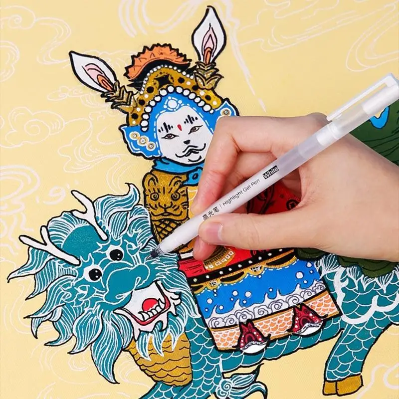 1 Set Hight Gel Gel Gold Silver White Gel Pen Pen