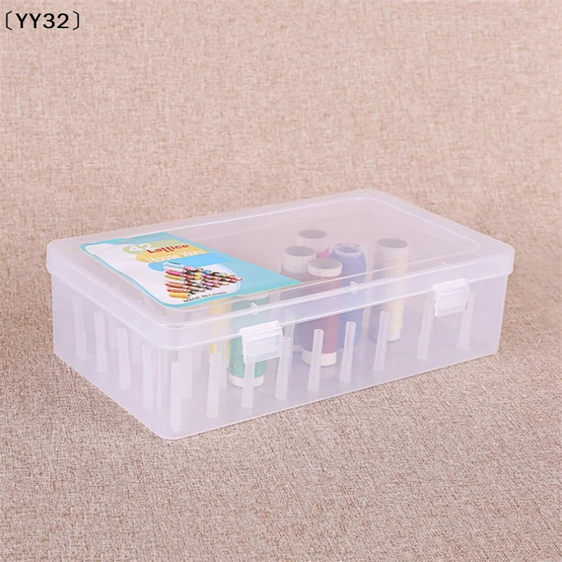 Sewing Thread Storage Box 42 Pieces Spools Bobbin Carrying Case Holder Craft〔YY32〕