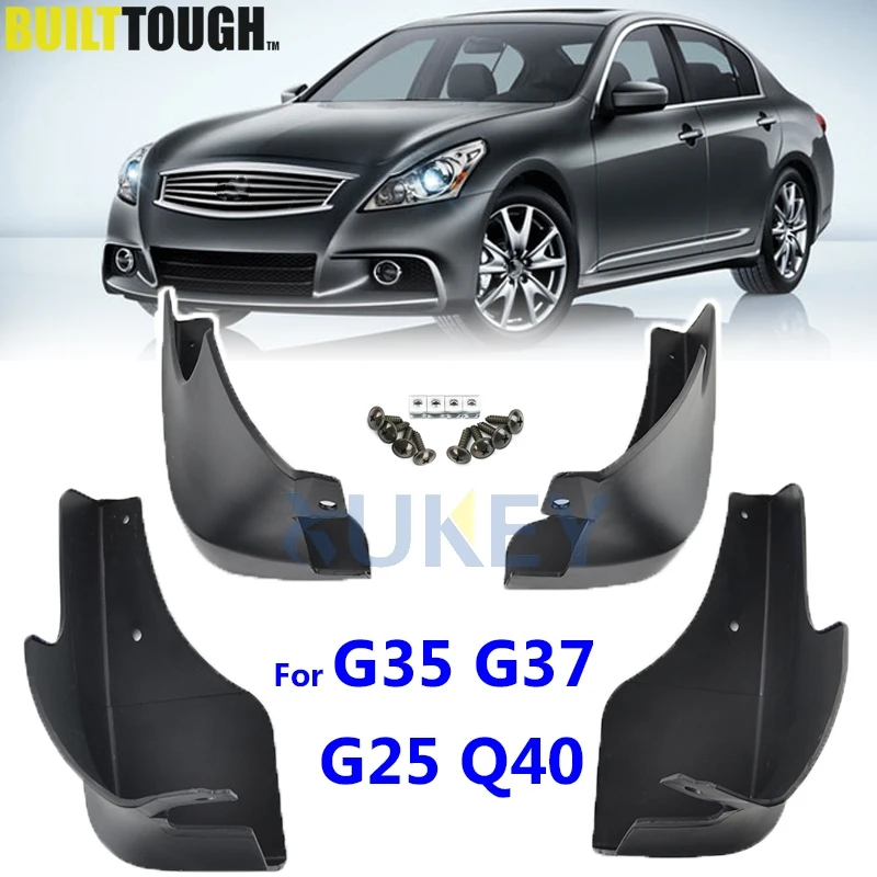 Car Mudflaps For Infiniti V36 G25 G35 G37 Q40 2007 - 2015 Mud Flaps Splash Guards Mudguards Flap Front Rear 2010 2011 2012 2013