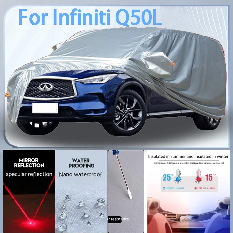 

For Lnfiniti Q50L Full Car cover with UV protection and Winter Insulation roles,Rainproof,Snowproof Ati-frost properties.