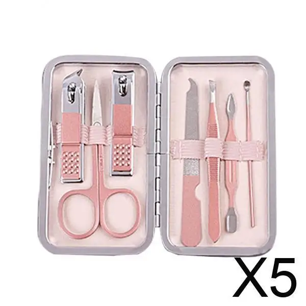 7 Piece Stainless Steel Cuticle And Nail Care Set for Men And Women