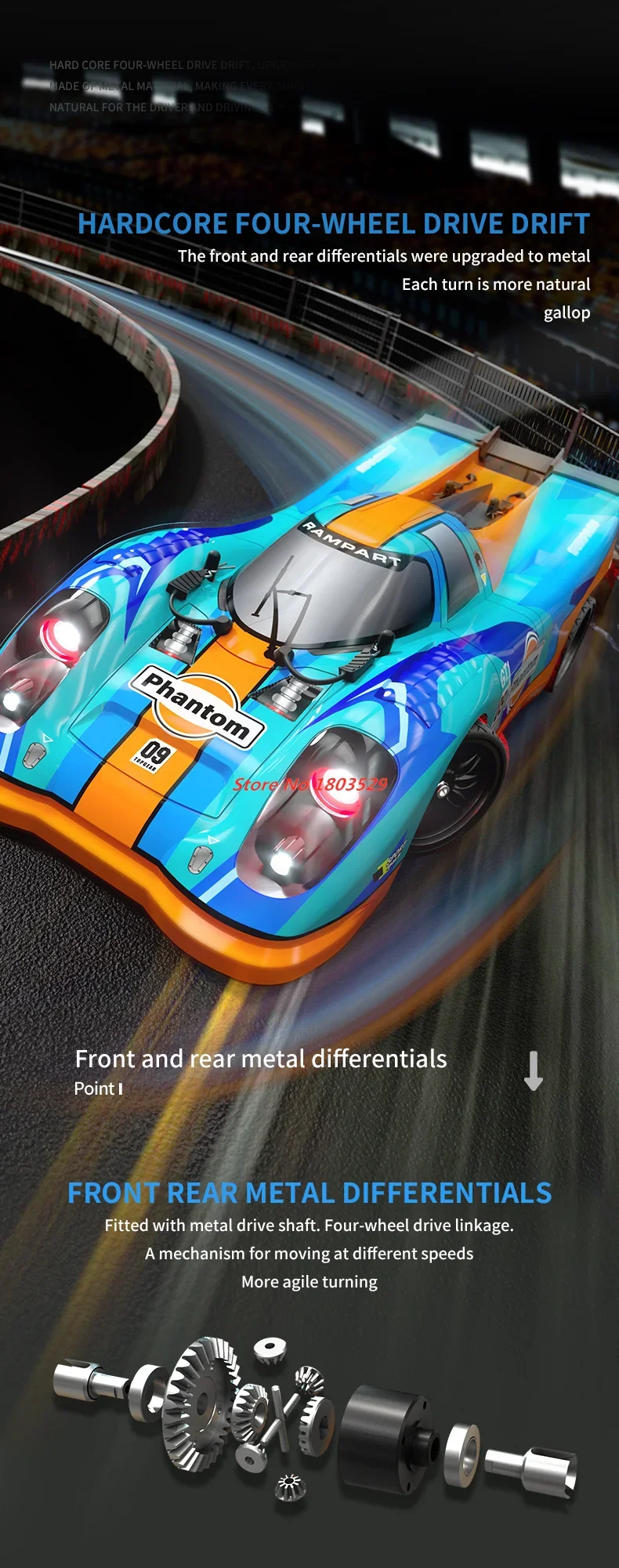 

New 60KM/H High Speed Drift Car Vehical 2.4G 4WD Brushless Remote Control Racing Car 60KM/H Brushless RC Drift Car Boy Kid Gifts