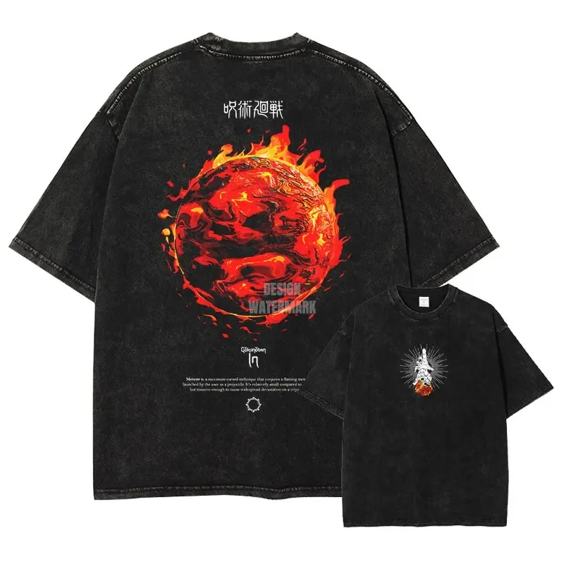 

Футболки и свитшоты унисекс по аниме J-Jujutsu K-Kaisen: винтажные, с эффектом потертости, высокого качества, мягкие, спортивные, хит продаж