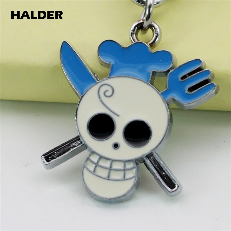 HALDER Sanji dengan Gantungan Kunci Tengkorak Klasik Anime Collectie Keyring Liontin Gantungan Kunci Lucu Kartun Perhiasan Hadiah untuk Teman