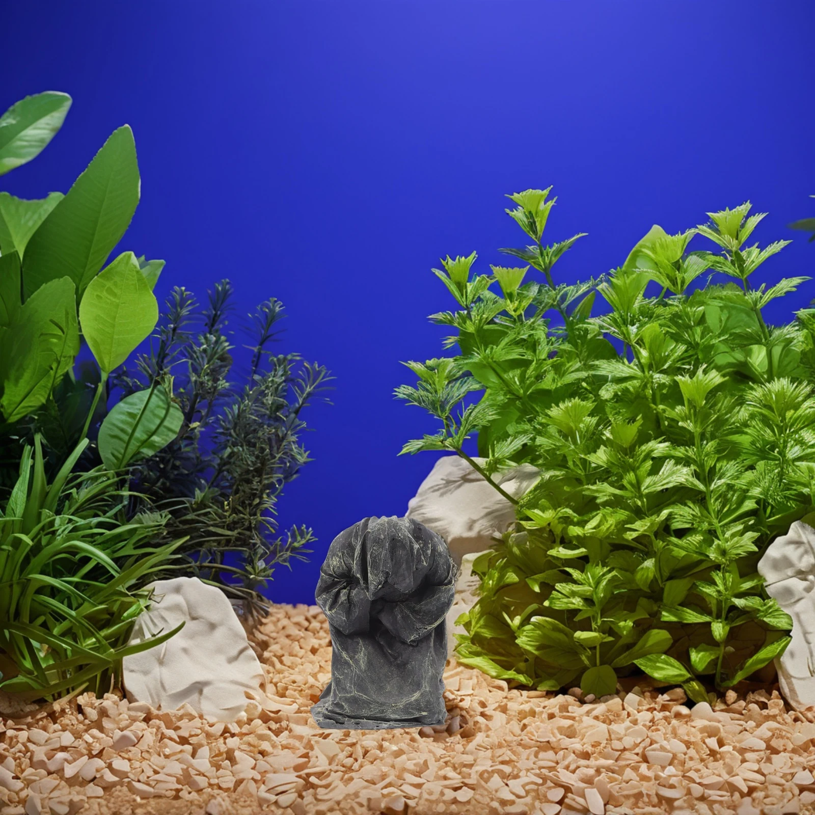 

Mysterious Figure Aquarium Decor Resin Statue Unique Design Fish Tank Decoration Zen Garden nament Mini Sculpture Pet Supplies