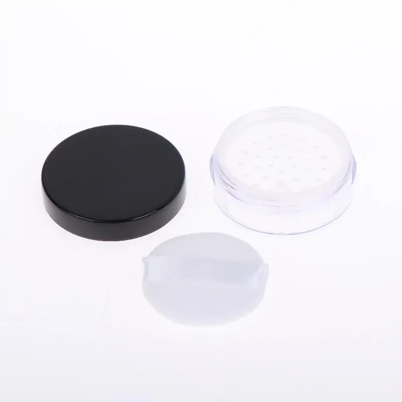 1Pcs Empty Loose Powder Pot With Sieve And Powder Puff Portable 5g Plastic Powder Box Travel Makeup Jar Sifter Container