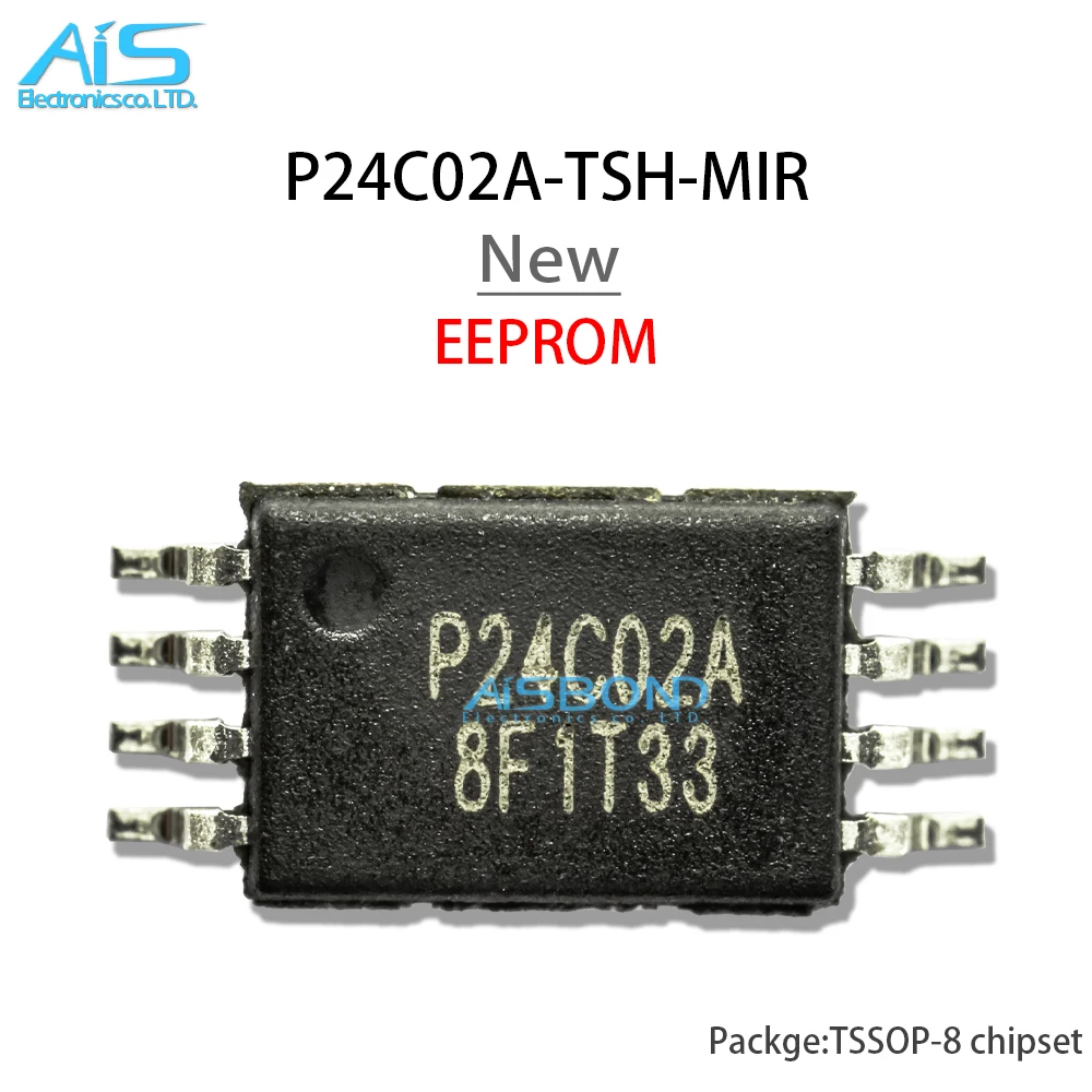 10 قطعة/الوحدة جديد P24C02A-TSH-MIR P24C02A I2C متوافق المسلسل EEPROM IC 2Kbits 256 بايت TSSOP-8 رقاقة