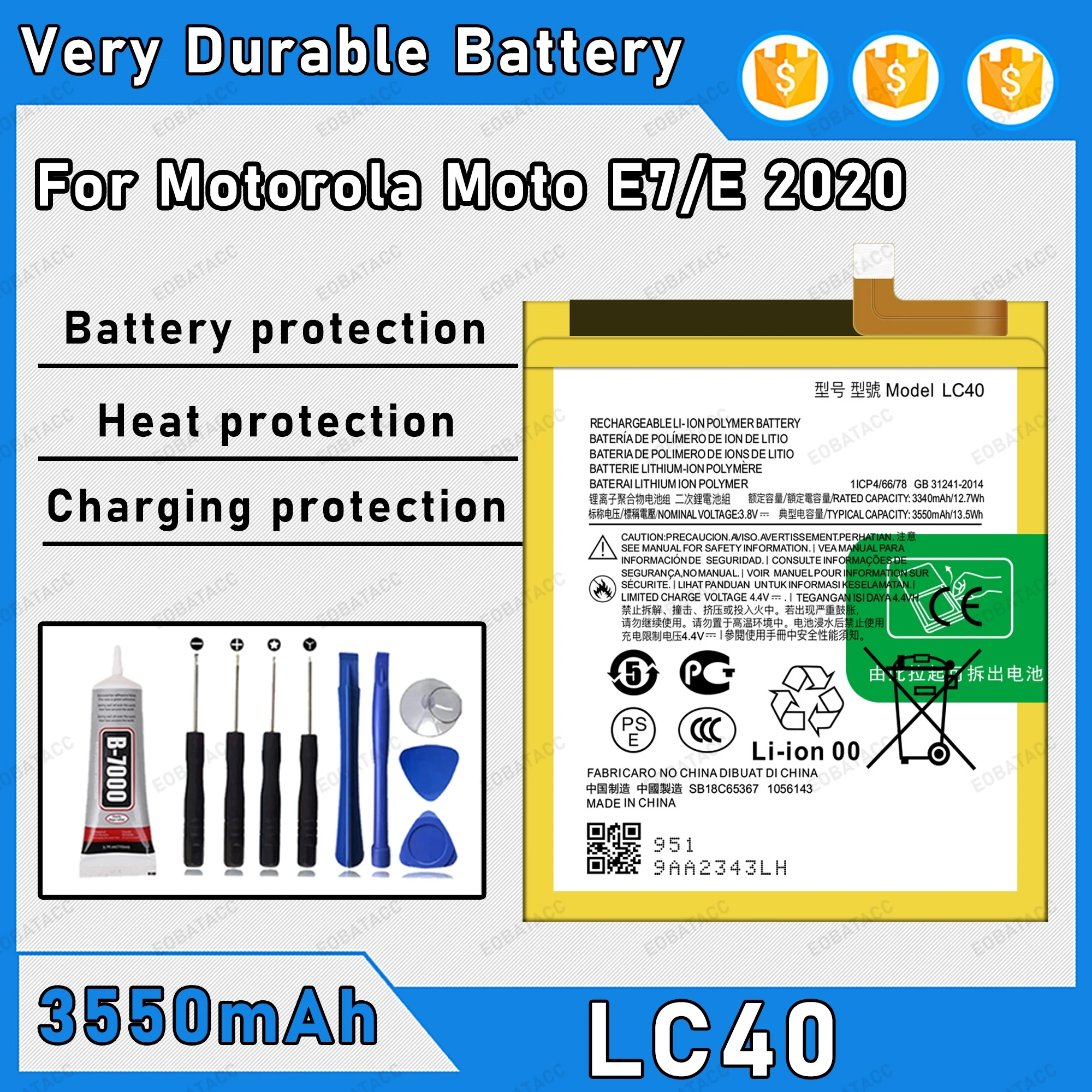 3550Mah 100% New LC…