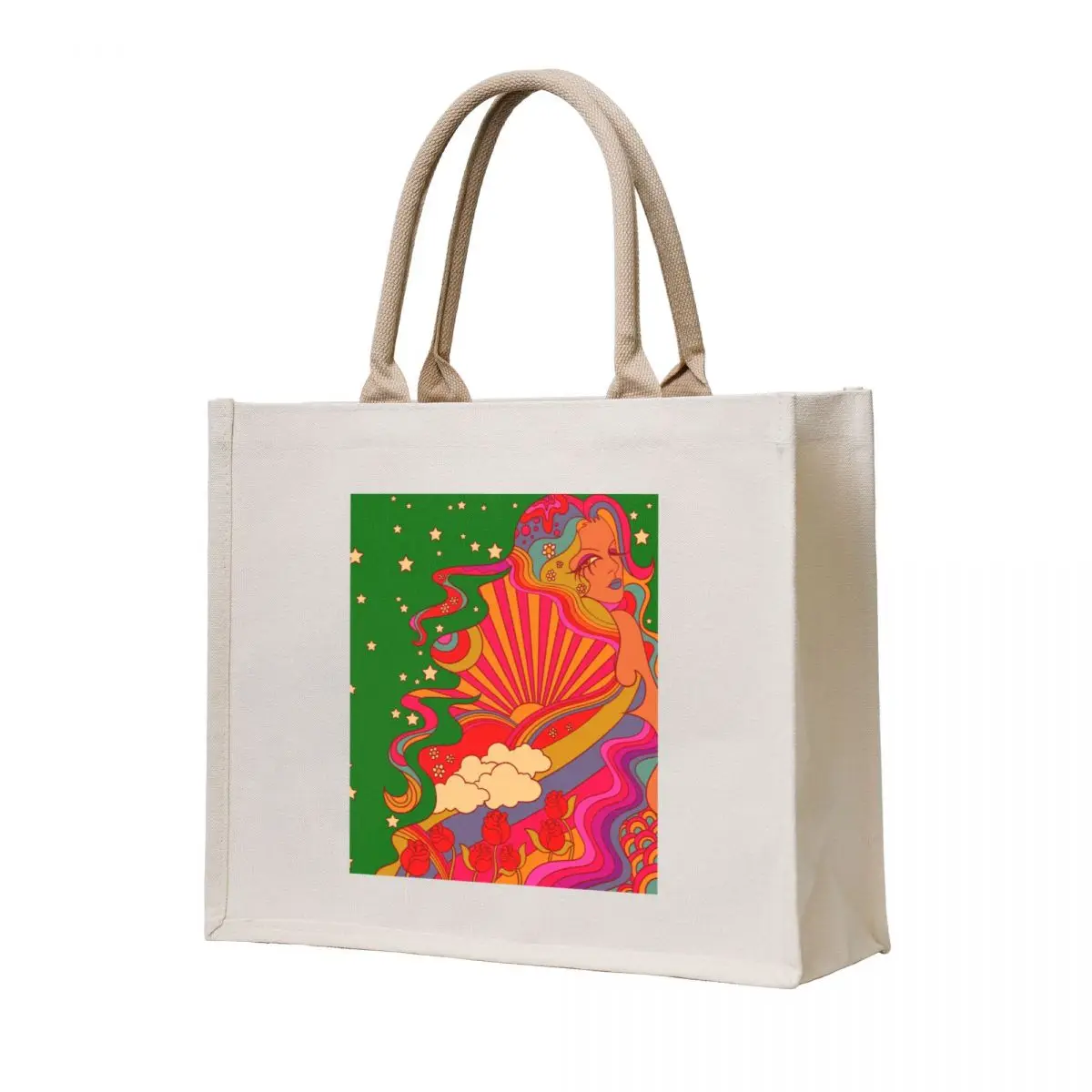

Psychedelic Lady Tote Bag Candy bags supermarket folding bag tote bags cloth bags