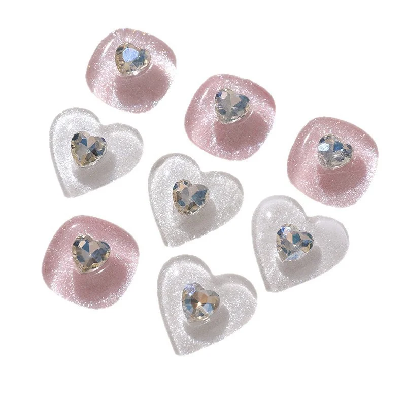Wholesale 50pcs/lot color pattern print geometry hearts square shape resin cabochon diy jewelry garment hair accessory
