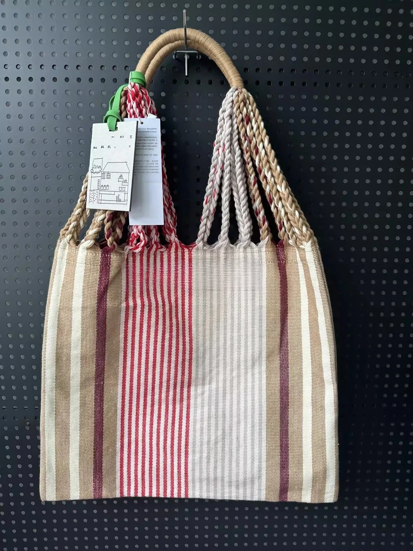 Bolso Tote Tejido con Bloques de Color Estilo Marni 2026, Bolso Grande de Mano y Hombro Casual