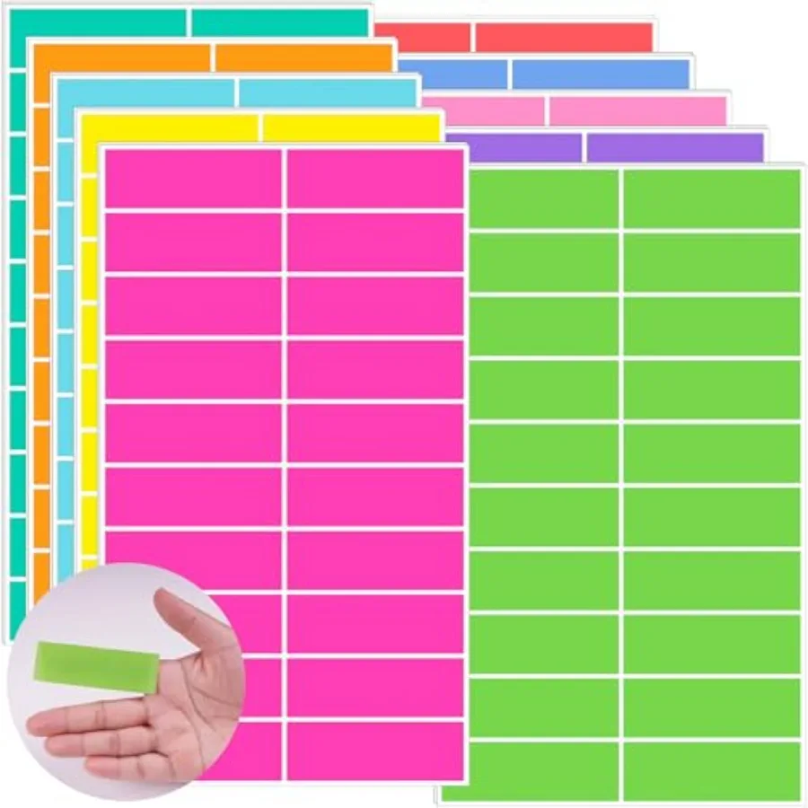 400 Pcs Colored Label Sticker in 10 Colors, 3 x 1 Inch Write Color- Coding Labels File Folder Label Self-Adhesive for File Fold