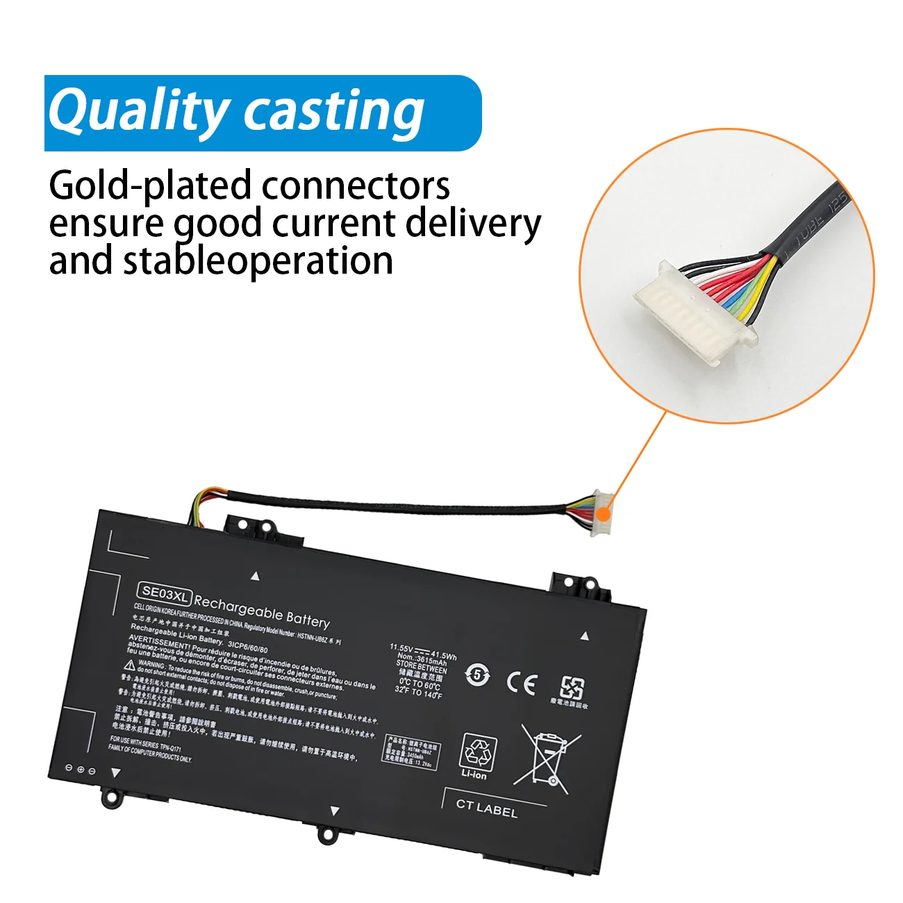 SE03XL HSTNN-UB6Z Battery for HP Pavilion 14-AL000 14-AV000 Series:14-AL061NR 14-AL001LA 14-AL062NR 14-AL015NA 14-AL009LA 14-AV0