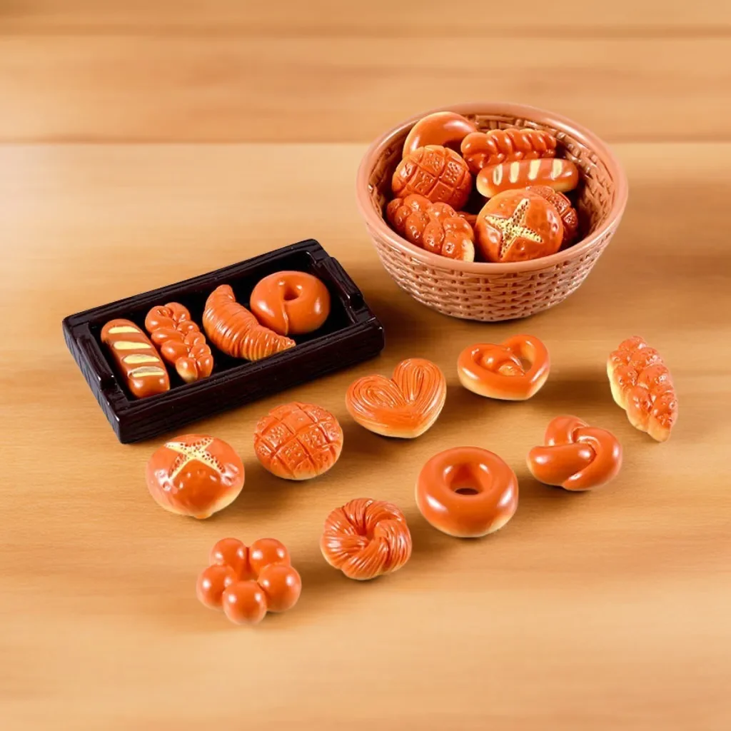 3 قطعة خبز بيت الدمى خبز التوست الصغير الخبز DIY بها بنفسك الراتنج محاكاة ملصقات الثلاجة مصغرة إكسسوارات دمي الغذاء ديكور المنزل #3