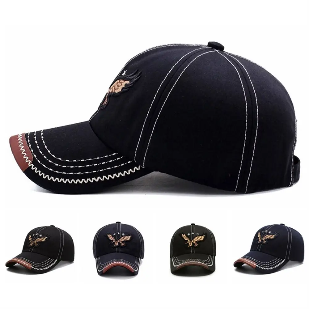 تشغيل المطرزة النسر قبعة رجالية 3D النسر تنفس قبعة بيسبول قابل للتعديل عارضة Snapback قبعة قبعات الغولف