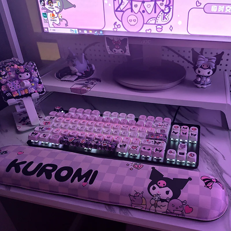Hellokitty Kuromi My Melody Keycaps Moa 95keycaps 114keycaps مخصصة التسامي الكرتون الملحقات للوحة المفاتيح الميكانيكية