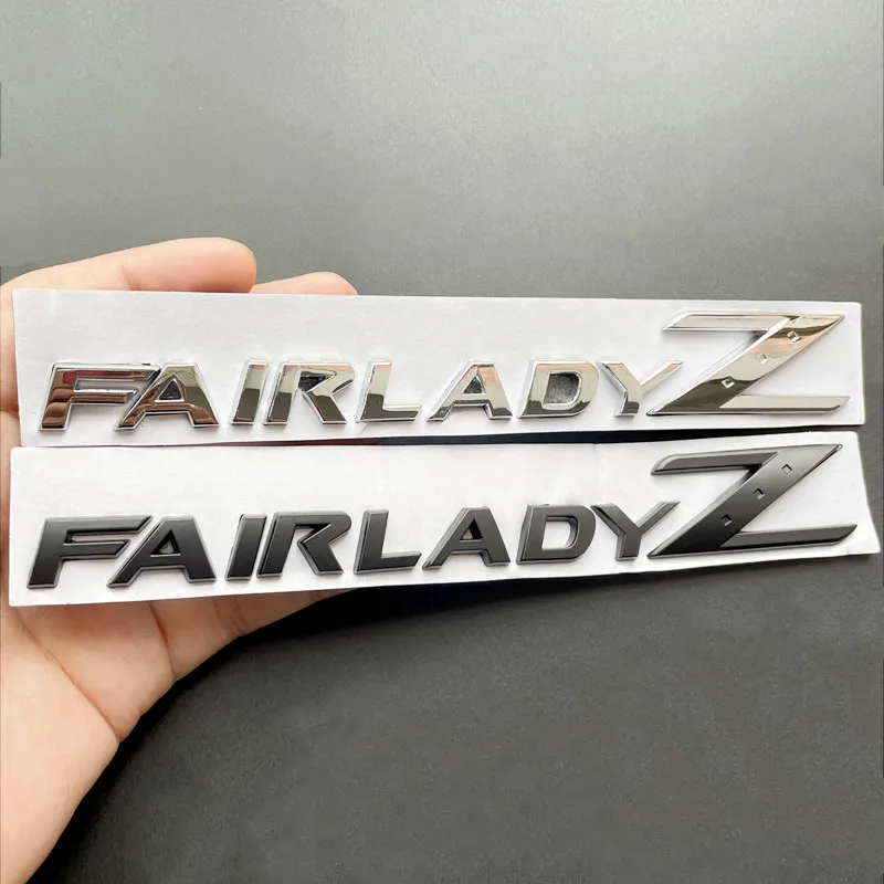 3D Metal Fairlady Z Logo Letters Badge Car Trunk Sticker For Nissan 350Z Z30 300Z Z32 Z33 Fairlady Z Emblem Sticker Accessories