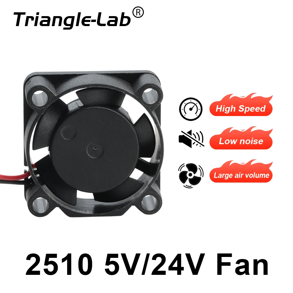 Trianglelab New silent DC2510 fan 2.5CM 25*25*10MM projection lamp laser 5V24V cooling fan for hotend extruder 3D printer