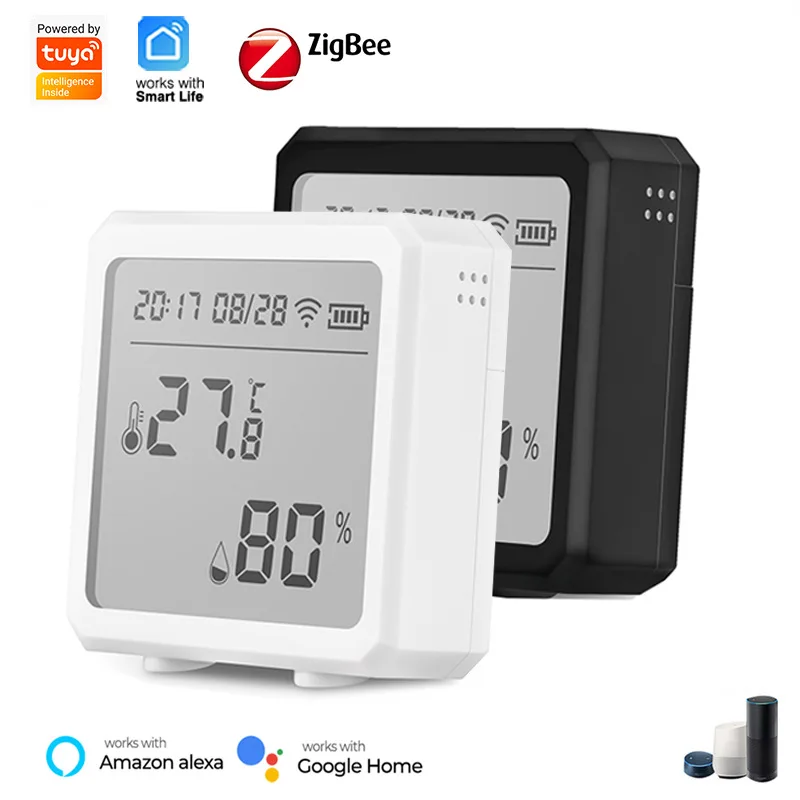 LCD Display WiFi Temperature Humidity Detector IP65 Waterproof Battery Operated APP Remote Control Smart Indoor Outdoor Sensor